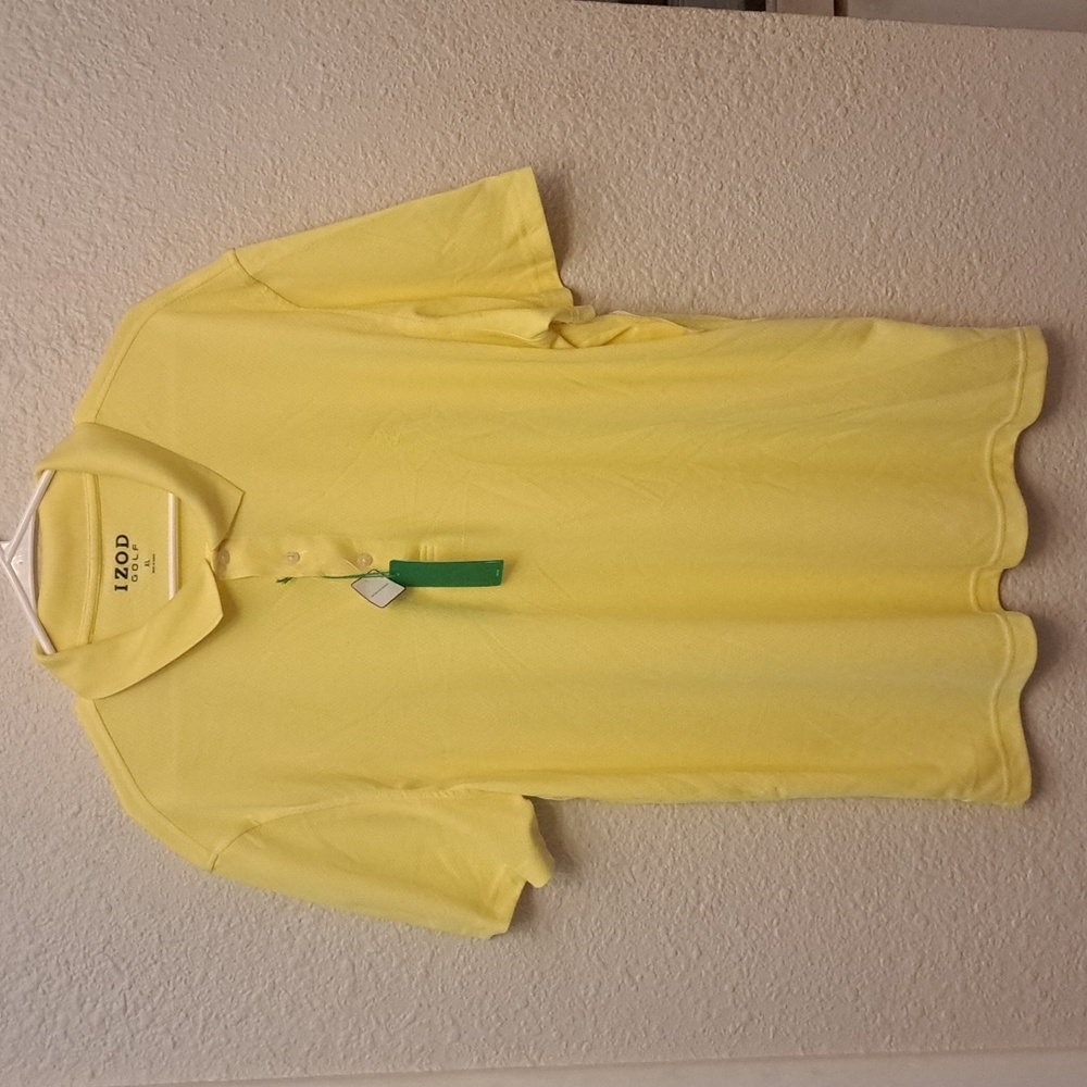 NWT,IZOD golf polo, yellow men's XL